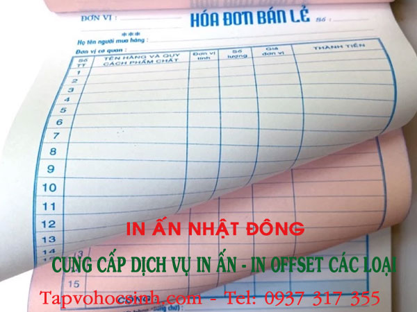 in hoá đơn 3 liên