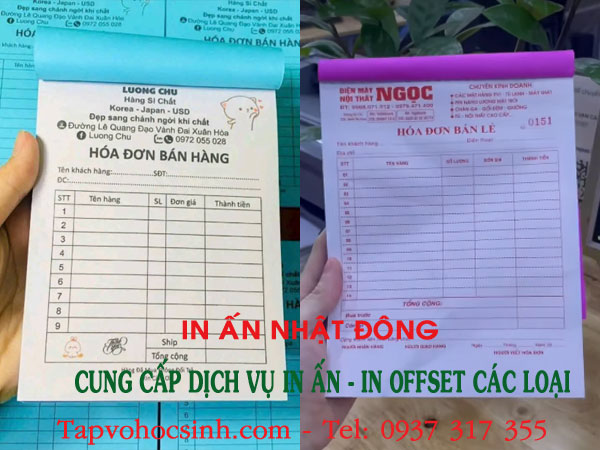 in hoa don ban le 2 lien