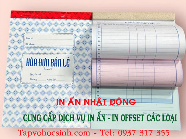 giá in hoá đơn bán lẻ 3 liên