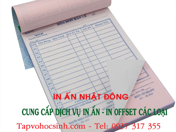 giá in hoá đơn bán lẻ tại gò vấp