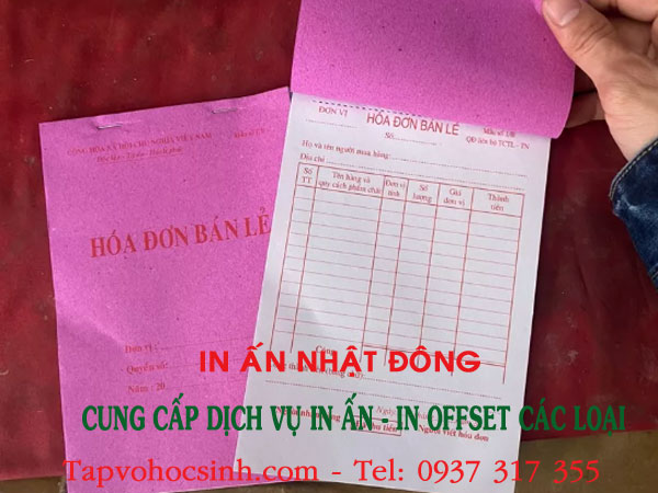 giá in hoá đơn bán lẻ